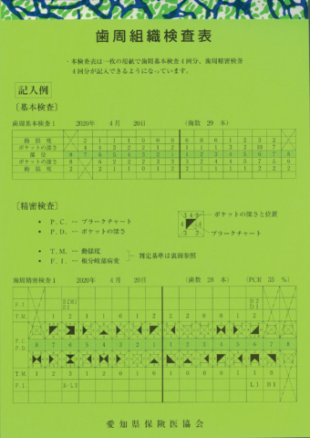 歯周組織検査表